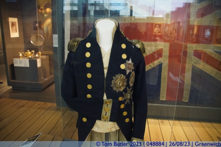 Photo ID: 048884, Admiral Nelson's uniform from his death, Greenwich, England
