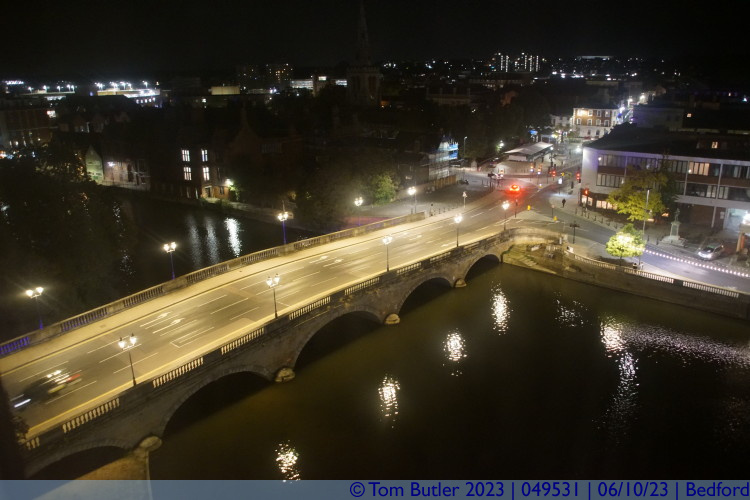 Photo ID: 049531, Looking down on Bedford Town Bridge, Bedford, England