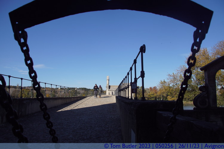Photo ID: 050256, Looking along the bridge, Avignon, France