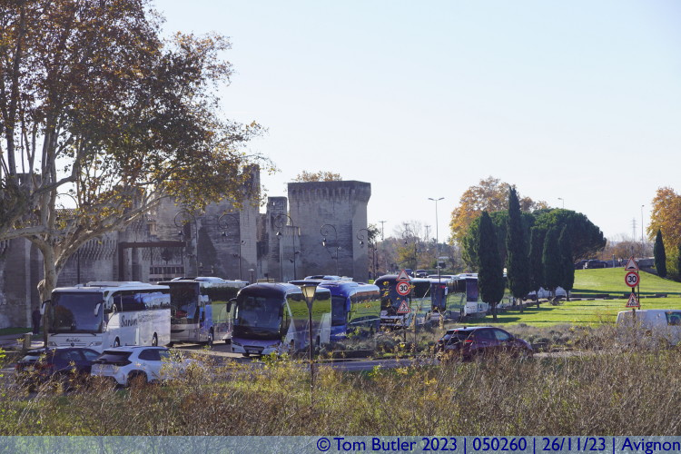 Photo ID: 050260, Walls from the bridge, Avignon, France