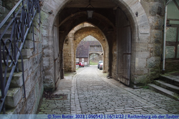 Photo ID: 050543, Looking through the Kobolzeller Turm, Rothenburg ob der Tauber, Germany