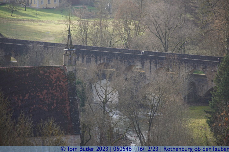 Photo ID: 050546, Double bridge across the Tauber, Rothenburg ob der Tauber, Germany