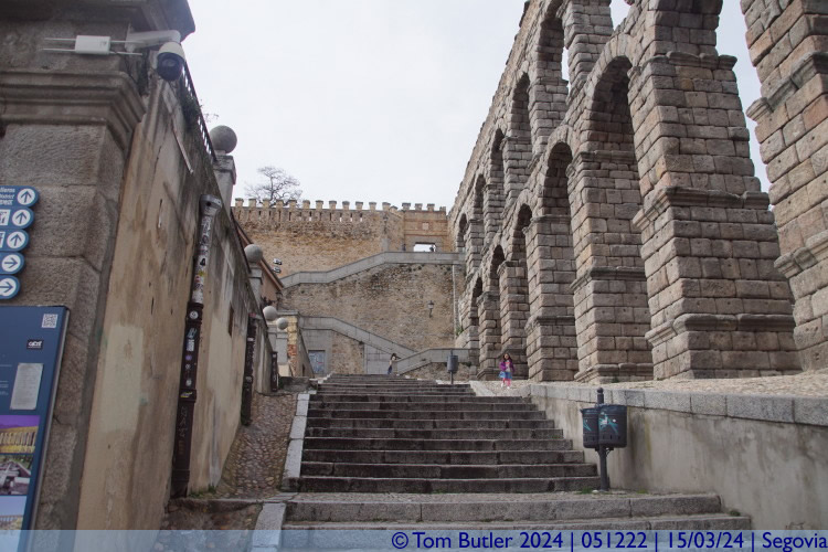 Photo ID: 051222, Climbing up to the walled city, Segovia, Spain