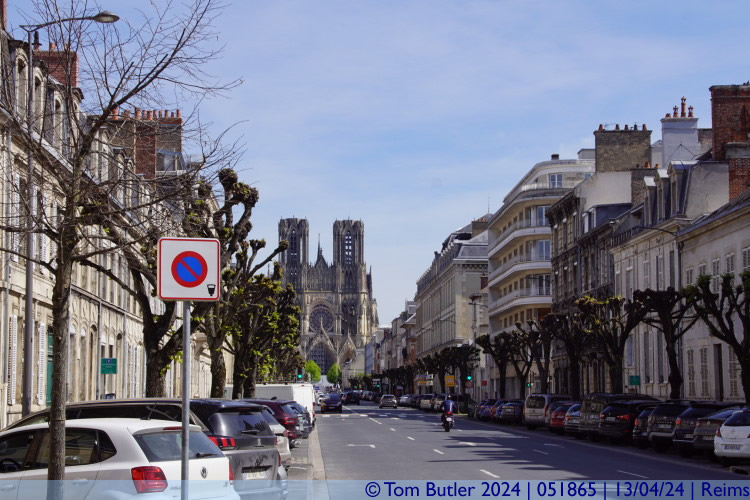Photo ID: 051865, Looking towards the Cathedral, Reims, France