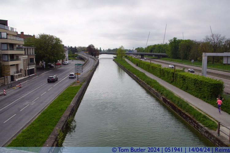 Photo ID: 051941, Looking down on the Canal, Reims, France