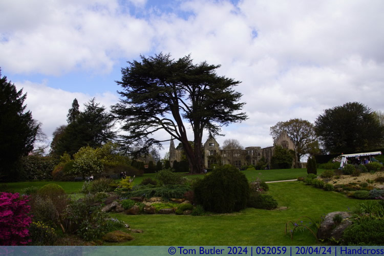 Photo ID: 052059, Ruins of the house from the rock garden, Handcross, England