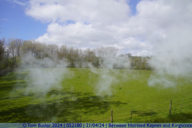 Photo ID: 052180, Steam and fields, Between Horsted Keynes and Kingscote, England