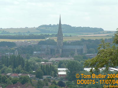 Photo ID: do0075, Salisbury Cathedral seen from the top of Old Sarum, Old Sarum, Wiltshire