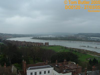 Photo ID: do0120, Looking down the Medway from the top of the castle, Rochester, Kent