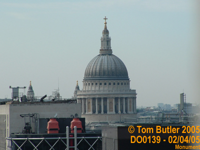 Photo ID: do0139, The dome of St Pauls appears over the top of the office blocks, Monument, London