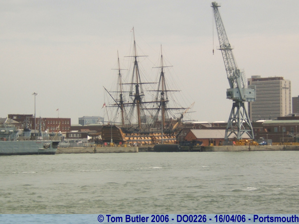 Photo ID: do0226, HMS Victory seen from the Solent, Portsmouth, Hampshire