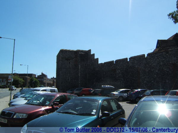 Photo ID: do0312, The city walls, now the boundary of a car park, Canterbury, Kent