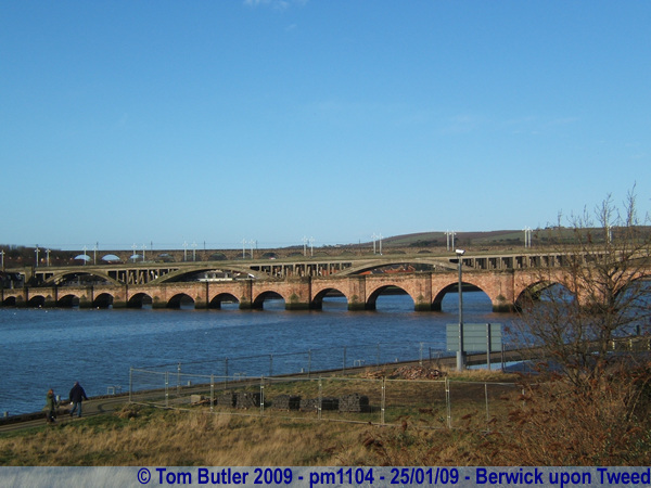 Photo ID: pm1104, The three bridges of Berwick, Berwick upon Tweed, England