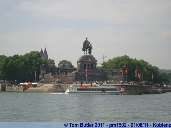 Photo ID: pm1502, The Deutsches Eck from the Rhine, Koblenz, Germany
