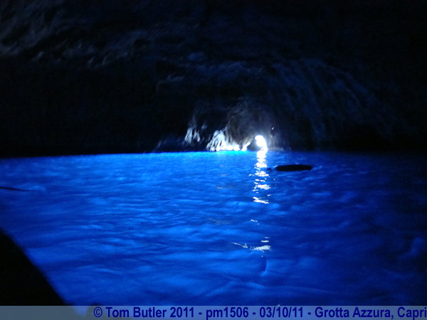 Photo ID: pm1506, Looking back to the Grotto entrance, Grotta Azzura, Capri, Italy