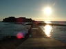 Photo ID: 000444, Looking across the causeway to Fort Clonque (65Kb)