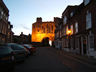 Photo ID: 000939, The Cathedral gatehouse at dusk (46Kb)