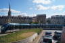 Photo ID: 012534, A tram turns onto the Pont de Pierre (129Kb)