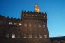 Photo ID: 013109, Side of the Palazzo Vecchio at dusk (81Kb)