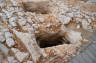 Photo ID: 016707, Looking down into a burial pit (188Kb)