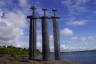 Photo ID: 058396, 10m high swords commemorating battle (133Kb)