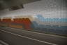 Photo ID: 060692, Mid point of the tunnel as the tiling changes colour (141Kb)