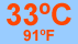 33ºC/91ºF