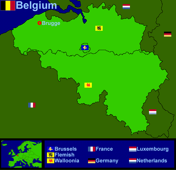 Belgium Language  Regions (20Kb)