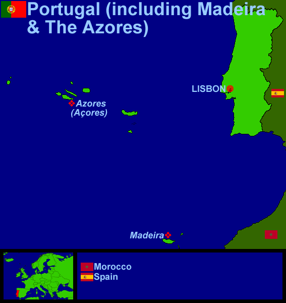 Portugal including Madeira and the Azores (18Kb)