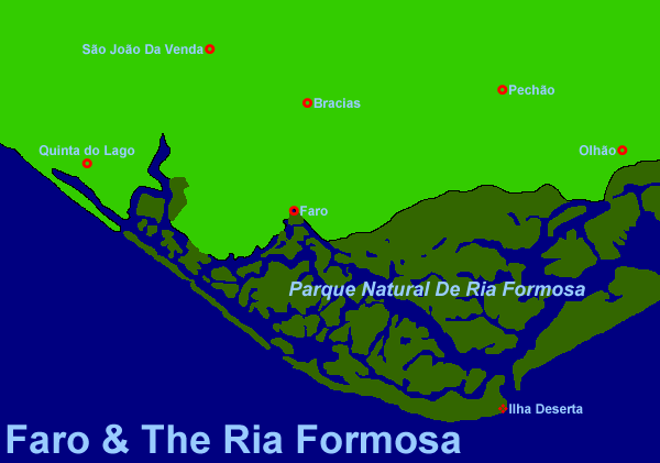 Faro and The Ria Formosa (13Kb)