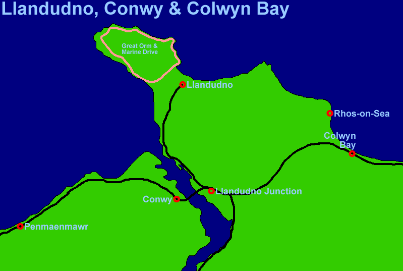 Llandudno, Conwy and Colwyn Bay (15Kb)