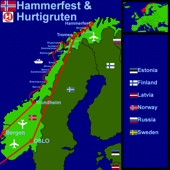 Hammerfest & Hurtigruten (32Kb)