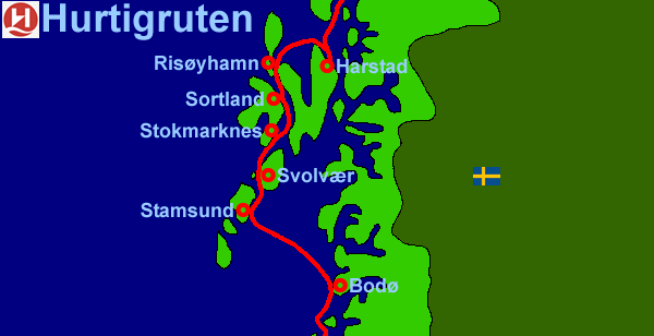 Hurtigruten: Harstad to Bod (13Kb)