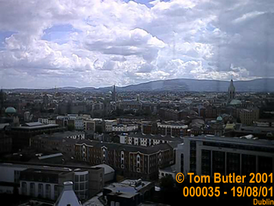 Photo ID: 000035, The centre of Dublin from the top of the Jamesons Chimney, Dublin, Ireland