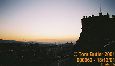 Photo ID: 000062, Edinburgh castle at dusk, Edinburgh, Scotland