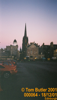 Photo ID: 000064, The start of the Royal Mile at dusk, Edinburgh, Scotland