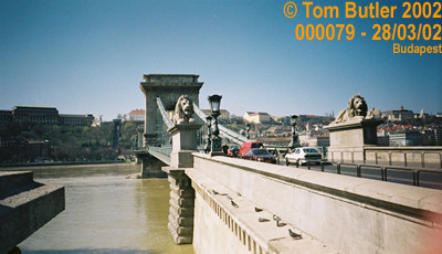 Photo ID: 000079, Lions on the end of the chain bridge, Pest, Budapest, Hungary