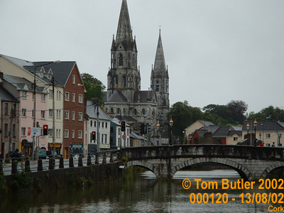 Photo ID: 000120, St Finbarr's Cathedral and the Southern channel of the river Lee, Cork, Ireland