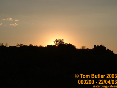 Photo ID: 000200, Sunrise over the hills, Waterburgplateau, Namibia