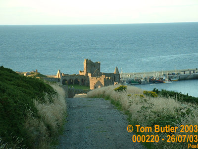 Photo ID: 000220, More of Peel castle from the hills overlooking it, Peel, Isle of Man
