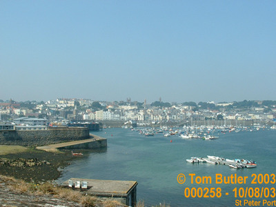 Photo ID: 000258, Looking back over St Peter Port from the top of Castle Cornet, St Peter Port, Guernsey