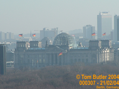 Photo ID: 000307, The Reichstag from the top of the Siegessule , Berlin, Germany