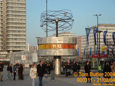 Photo ID: 000311, The world time clock in Alexanderplatz, Berlin, Germany