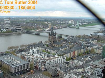 Photo ID: 000330, The Rhine from the top of the Cathedral, Cologne, Germany