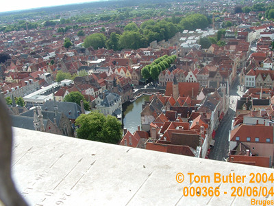 Photo ID: 000366, The canals viewed from the top of the Belfort, Bruges, Belgium