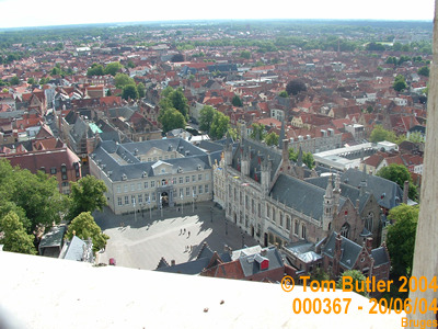 Photo ID: 000367, The Burg viewed from the top of the Belfort, Bruges, Belgium