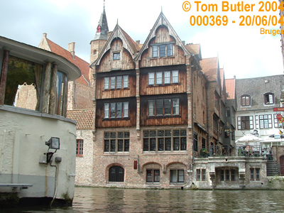 Photo ID: 000369, Some of the original timber framed buildings seen from the Canal, Bruges, Belgium