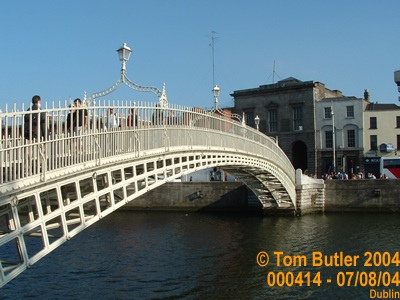 Photo ID: 000414, The Half-Penny bridge over the Liffey in Central Dublin, Dublin, Ireland