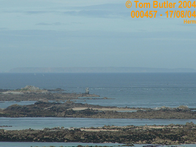 Photo ID: 000457, Alderney just visible in the distance, viewed from Herm, Herm, Guernsey