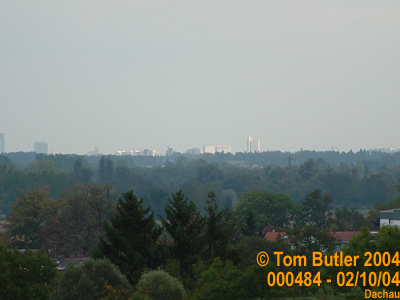 Photo ID: 000484, Munich, just visible on the horizon, seen from Dachau, Dachau, Germany